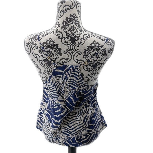 Lilly Pulitzer Bright Navy Oh Cabana Boy Cami 100% Silk Top - Picture 9 of 9